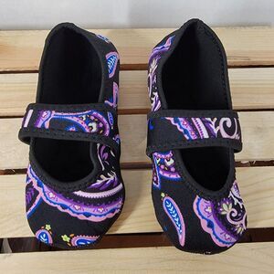 Nufoot Mary Jane Stretch Indoor Non Slip Slippers - Size Medium